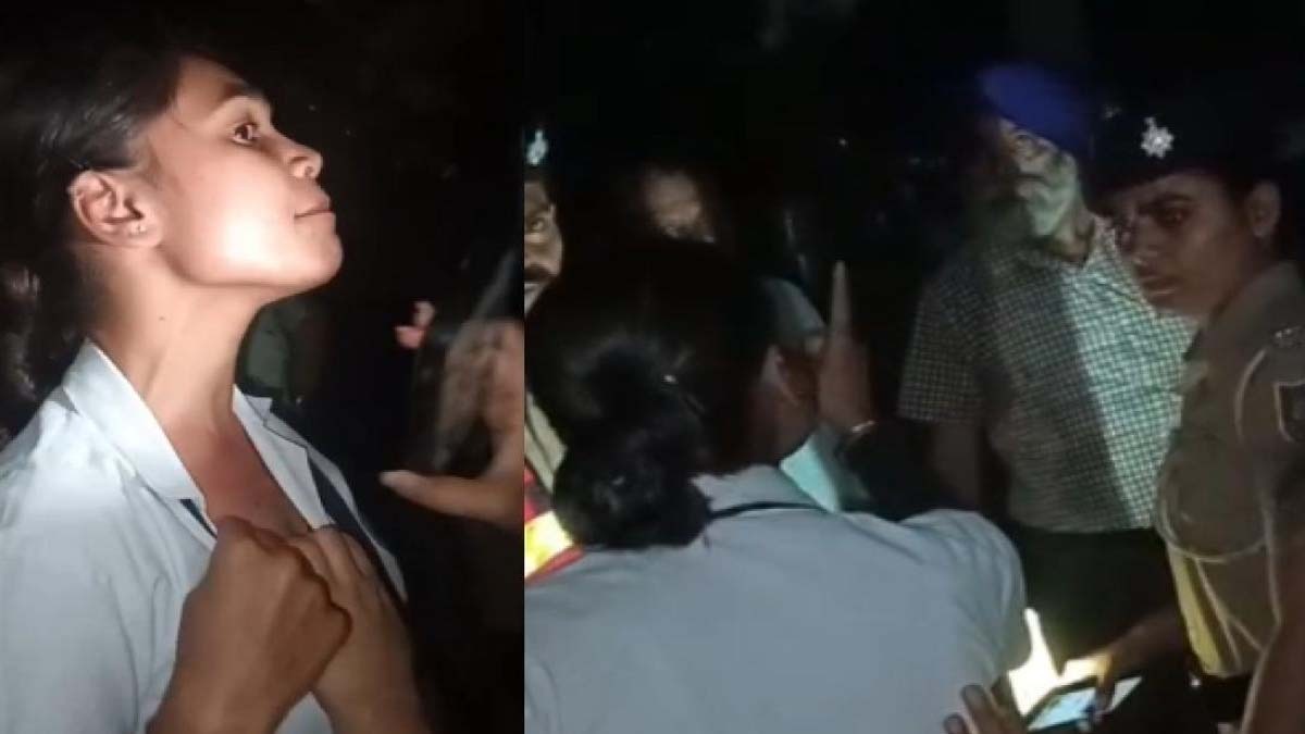 woman constable slap